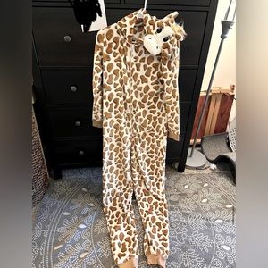 Giraffe One Piece PJs Costume Sleepwear M